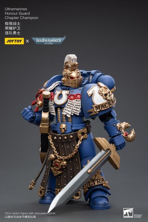 Warhammer 40K Ultramarines Honor Guard Chapter Champion 1/18 Scale Figure - Image 3