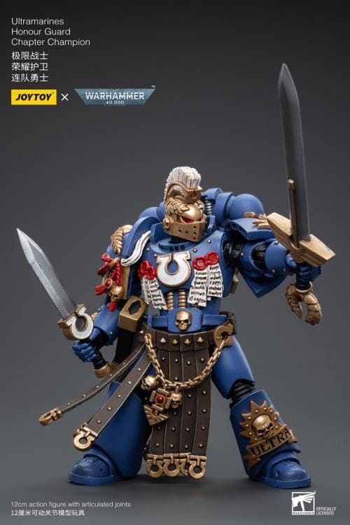 Warhammer 40K Ultramarines Honor Guard Chapter Champion 1/18 Scale Figure - Image 4