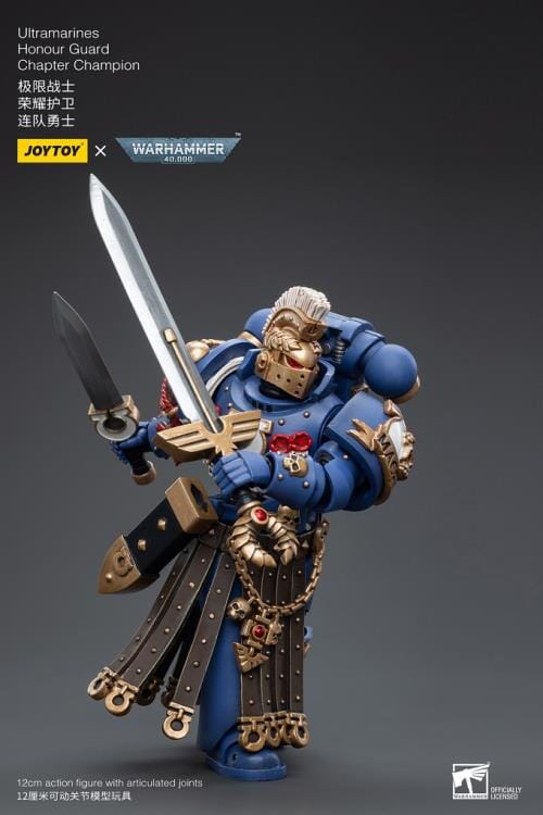Warhammer 40K Ultramarines Honor Guard Chapter Champion 1/18 Scale Figure - Image 5