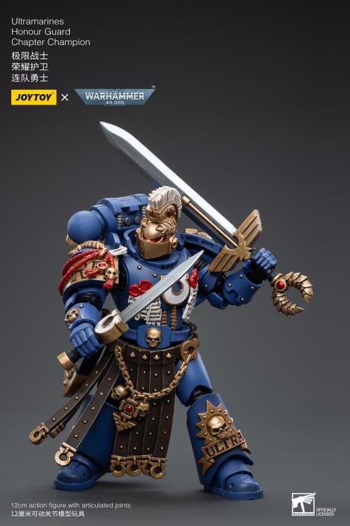 Warhammer 40K Ultramarines Honor Guard Chapter Champion 1/18 Scale Figure - Image 6