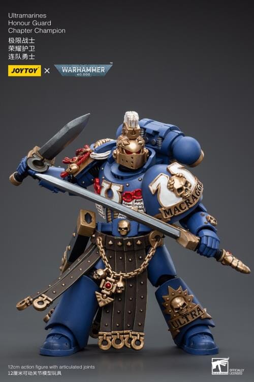 Warhammer 40K Ultramarines Honor Guard Chapter Champion 1/18 Scale Figure - Image 7