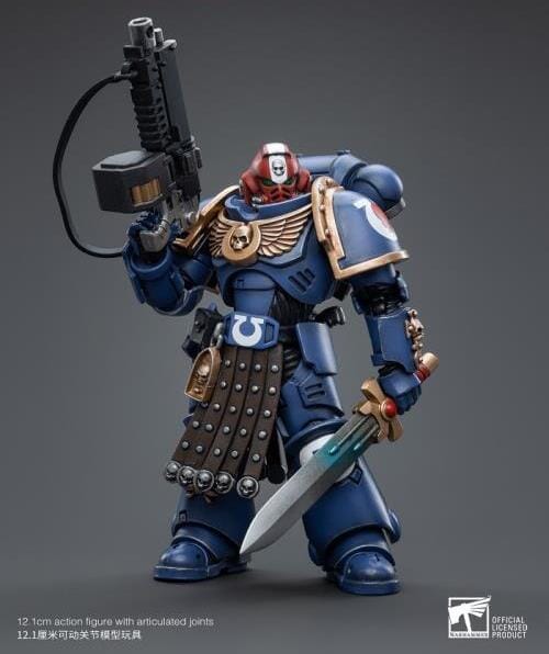 Warhammer 40k Ultramarines Intercessor Veteran Sergeant Brother Aeontas 1/18 Scale Figure - Image 2