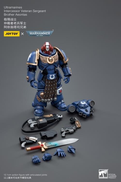 Warhammer 40k Ultramarines Intercessor Veteran Sergeant Brother Aeontas 1/18 Scale Figure - Image 9
