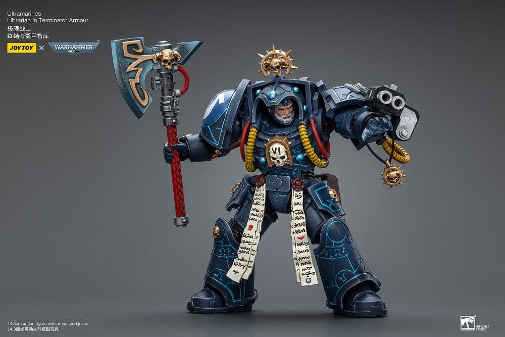Warhammer 40K Ultramarines Librarian in Terminator Armor 1/18 Scale Action Figure - Image 10