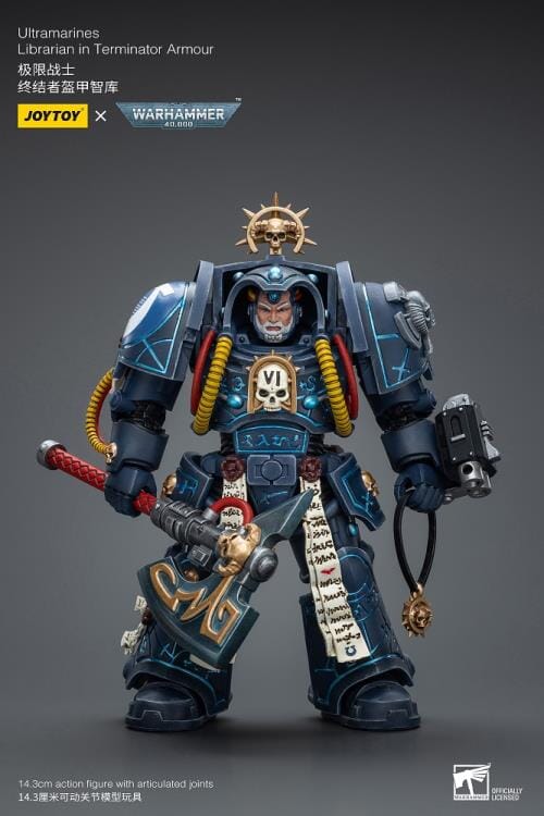 Warhammer 40K Ultramarines Librarian in Terminator Armor 1/18 Scale Action Figure - Image 2