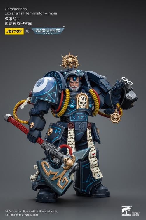 Warhammer 40K Ultramarines Librarian in Terminator Armor 1/18 Scale Action Figure - Image 3