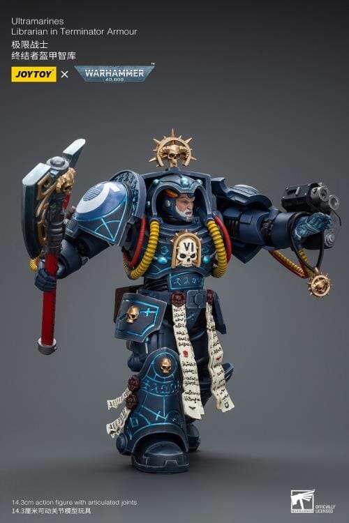 Warhammer 40K Ultramarines Librarian in Terminator Armor 1/18 Scale Action Figure - Image 4