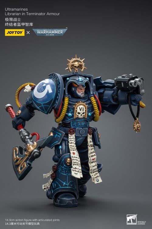 Warhammer 40K Ultramarines Librarian in Terminator Armor 1/18 Scale Action Figure - Image 6