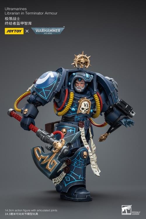 Warhammer 40K Ultramarines Librarian in Terminator Armor 1/18 Scale Action Figure - Image 7