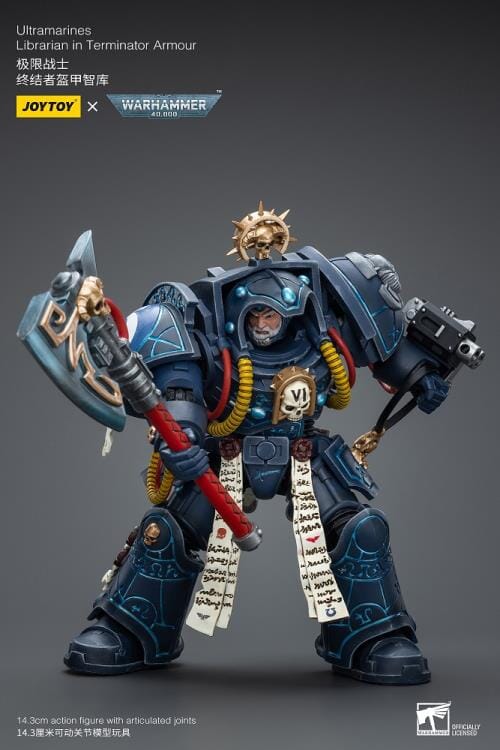 Warhammer 40K Ultramarines Librarian in Terminator Armor 1/18 Scale Action Figure - Image 8
