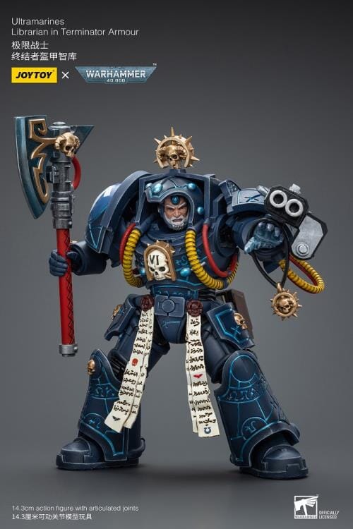 Warhammer 40K Ultramarines Librarian in Terminator Armor 1/18 Scale Action Figure - Image 9
