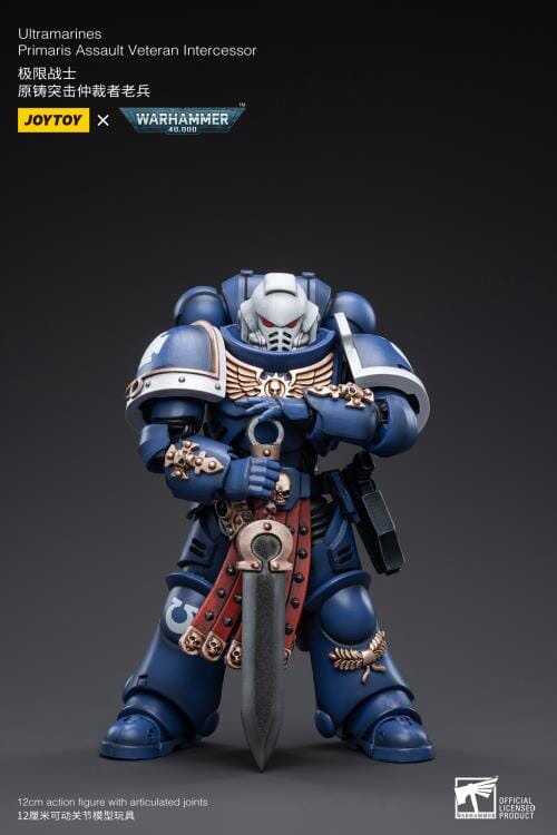 Warhammer 40K Ultramarines Primaris Assault Veteran Intercessor 1/18 Scale Figure - Image 3