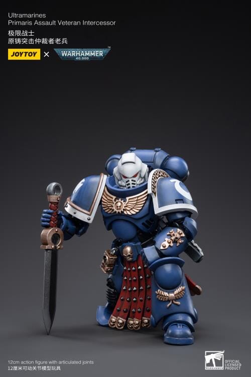 Warhammer 40K Ultramarines Primaris Assault Veteran Intercessor 1/18 Scale Figure - Image 5