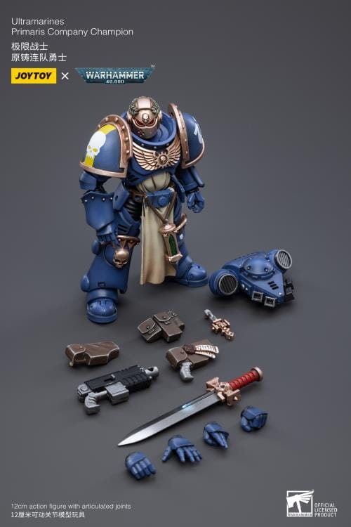 Warhammer 40K Ultramarines Primaris Company Champion 1/18 Scale Figure - Image 9