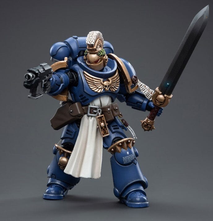 Warhammer 40K Ultramarines Primaris Company Champion Brother Parnaeus 1/18 Scale Figure - Image 6