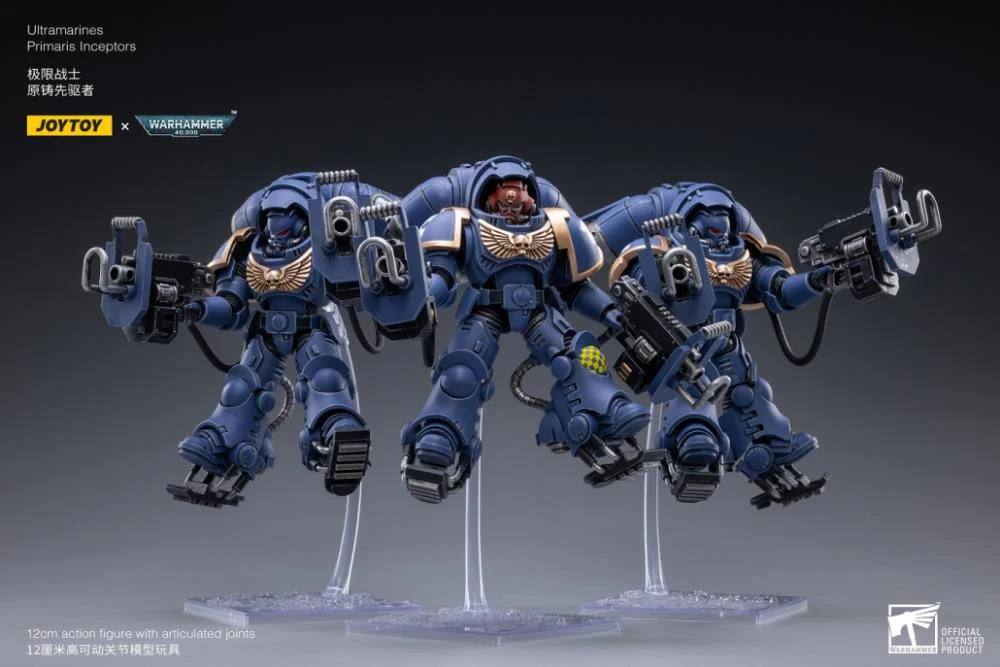 Warhammer 40K Ultramarines Primaris Inceptors 1/18 Scale Figure Set - Image 2