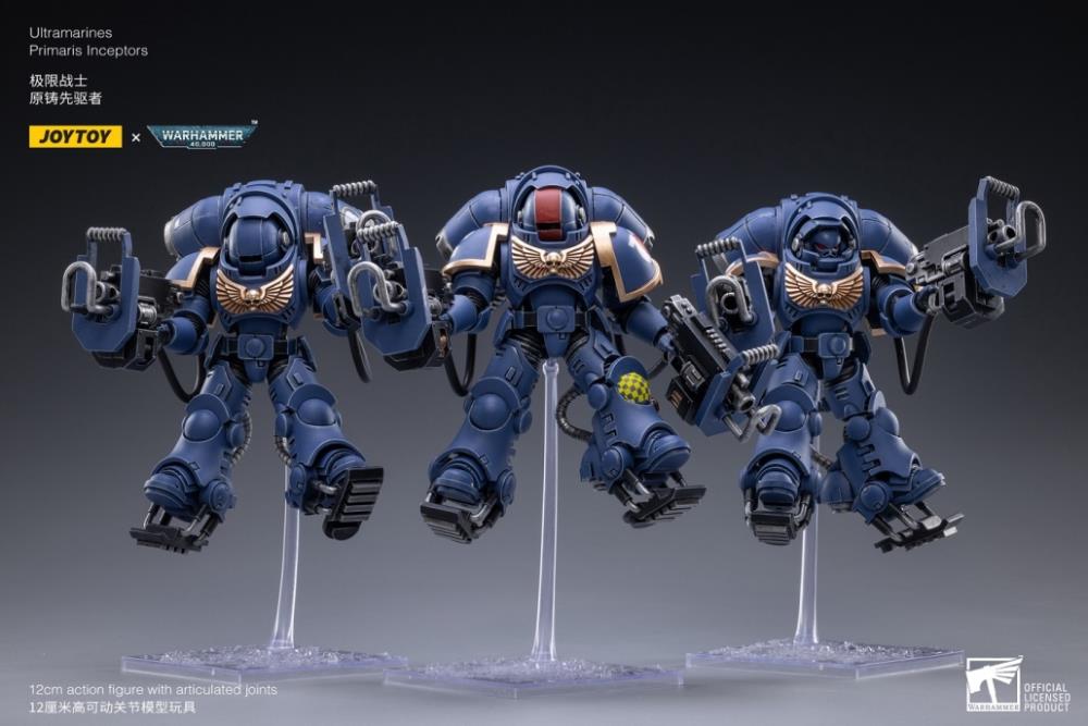 Warhammer 40K Ultramarines Primaris Inceptors 1/18 Scale Figure Set - Image 3