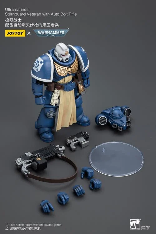 Warhammer 40K Ultramarines Sternguard Veteran with Auto Bolt Rifle 1/18 Scale Action Figure - Image 10