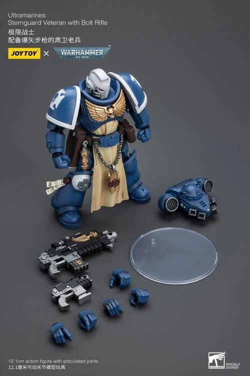 Warhammer 40K Ultramarines Sternguard Veteran with Bolt Rifle 1/18 Scale Action Figure - Image 11