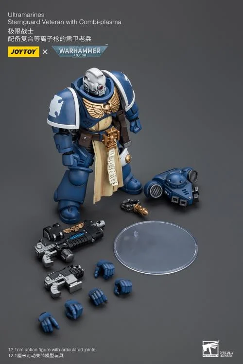 Warhammer 40K Ultramarines Sternguard Veteran with Combi-Plasma 1/18 Scale Action Figure - Image 10
