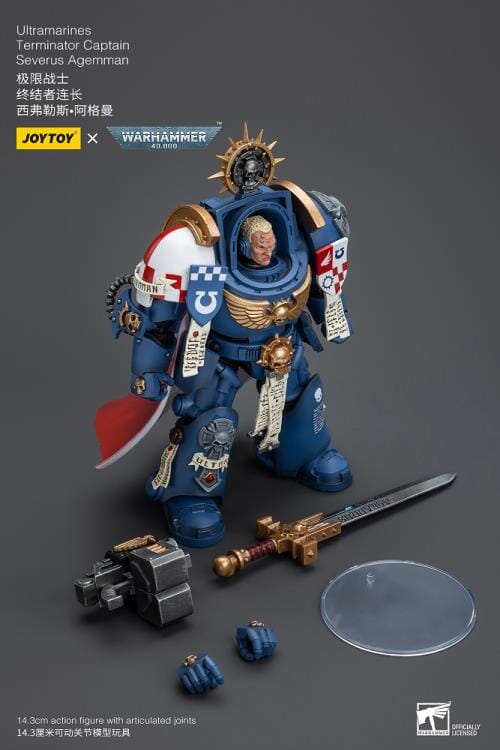 Warhammer 40K Ultramarines Terminator Captain Severus Agemman 1/18 Scale Action Figure - Image 10