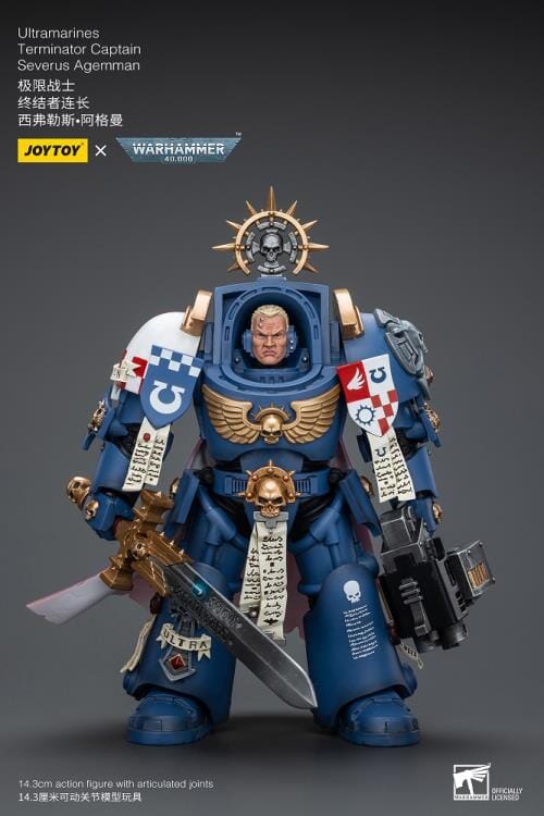 Warhammer 40K Ultramarines Terminator Captain Severus Agemman 1/18 Scale Action Figure - Image 2