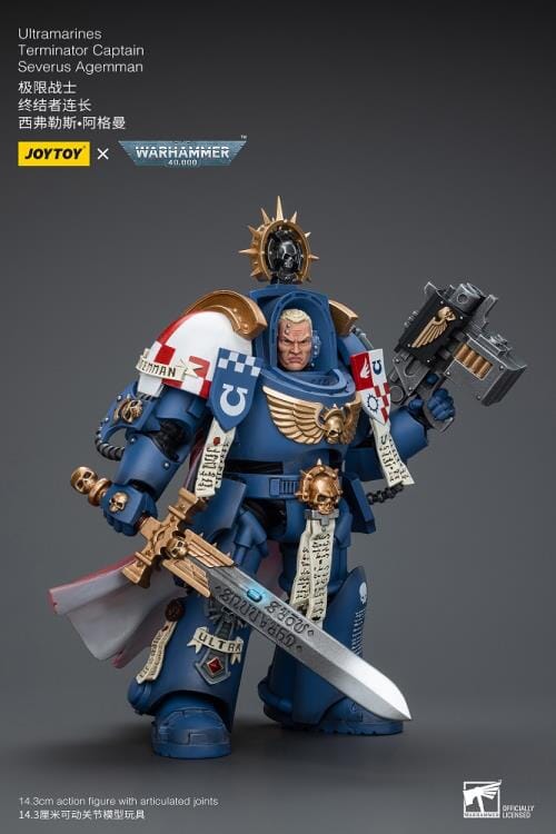 Warhammer 40K Ultramarines Terminator Captain Severus Agemman 1/18 Scale Action Figure - Image 3