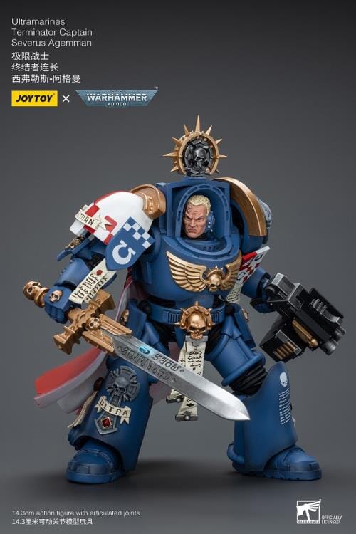 Warhammer 40K Ultramarines Terminator Captain Severus Agemman 1/18 Scale Action Figure - Image 6