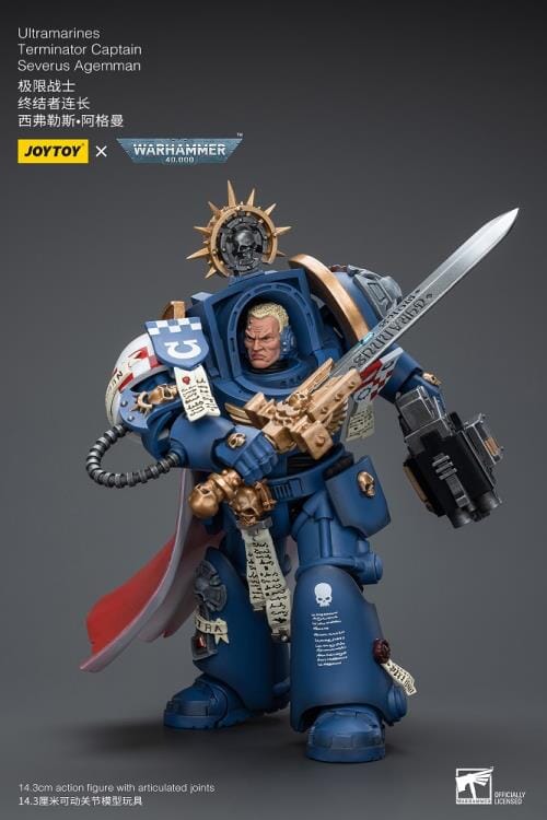 Warhammer 40K Ultramarines Terminator Captain Severus Agemman 1/18 Scale Action Figure - Image 7