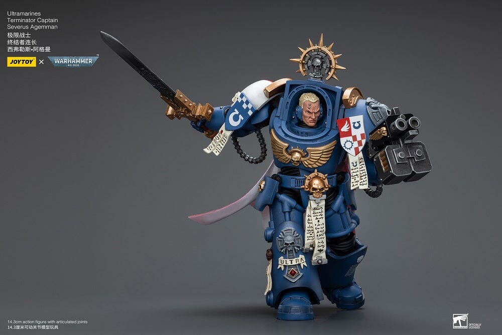 Warhammer 40K Ultramarines Terminator Captain Severus Agemman 1/18 Scale Action Figure - Image 9