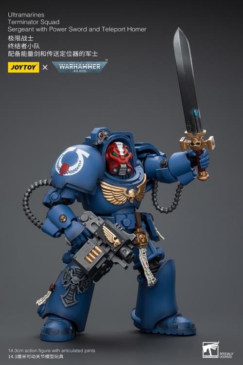 Warhammer 40K Ultramarines Terminator Squad Sergeant with Power Sword and Teleport Homer 1/18 Scale Action Figure - Image 4