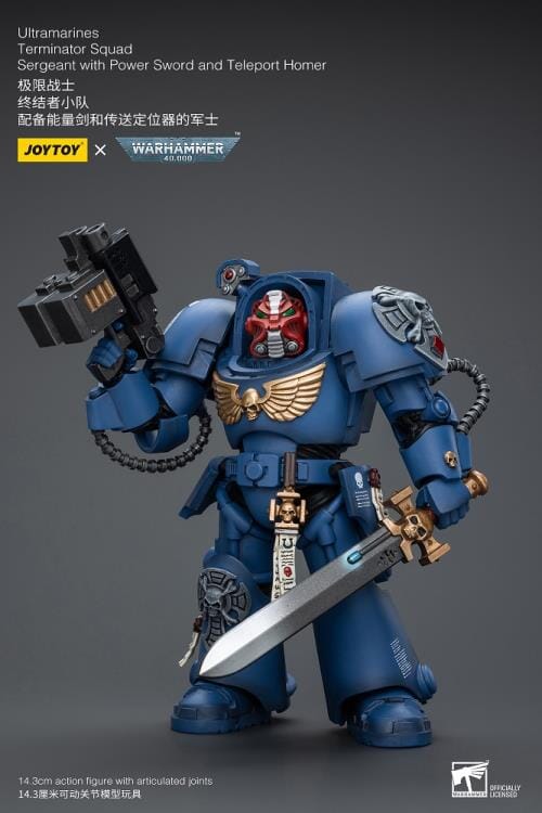 Warhammer 40K Ultramarines Terminator Squad Sergeant with Power Sword and Teleport Homer 1/18 Scale Action Figure - Image 5