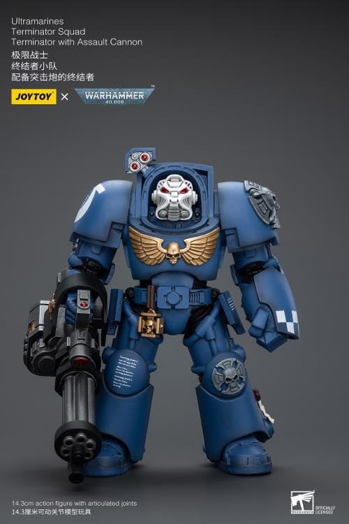 Warhammer 40K Ultramarines Terminator Squad Terminator with Assault Cannon 1/18 Scale Action Figure - Image 2