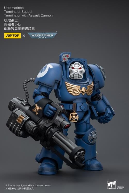 Warhammer 40K Ultramarines Terminator Squad Terminator with Assault Cannon 1/18 Scale Action Figure - Image 3