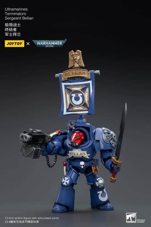 Warhammer 40K Ultramarines Terminators Sergeant Bellan 1/18 Scale Figure - Image 4