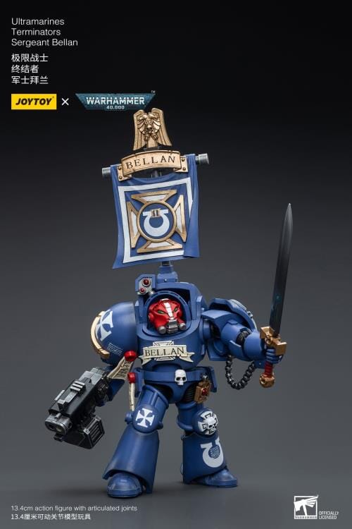 Warhammer 40K Ultramarines Terminators Sergeant Bellan 1/18 Scale Figure - Image 6