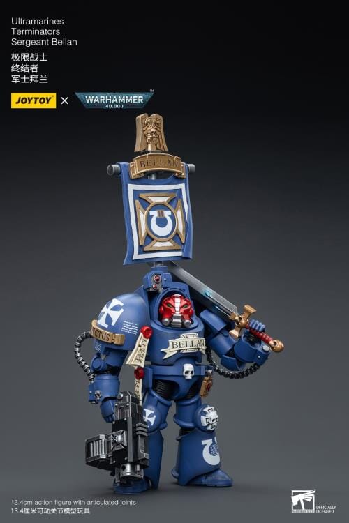 Warhammer 40K Ultramarines Terminators Sergeant Bellan 1/18 Scale Figure - Image 7