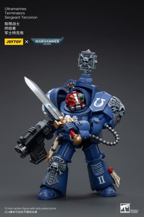 Warhammer 40K Ultramarines Terminators Sergeant Terconon 1/18 Scale Figure - Image 4