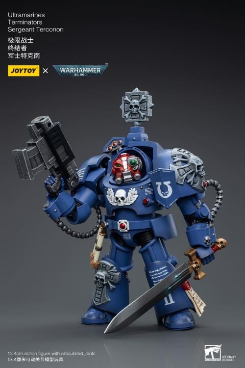Warhammer 40K Ultramarines Terminators Sergeant Terconon 1/18 Scale Figure - Image 5