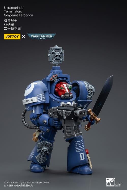 Warhammer 40K Ultramarines Terminators Sergeant Terconon 1/18 Scale Figure - Image 6