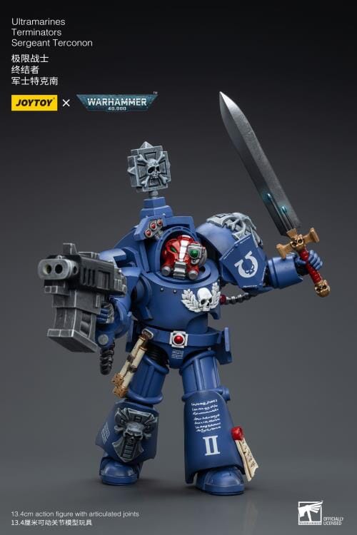 Warhammer 40K Ultramarines Terminators Sergeant Terconon 1/18 Scale Figure - Image 7