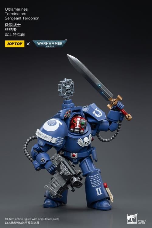 Warhammer 40K Ultramarines Terminators Sergeant Terconon 1/18 Scale Figure - Image 8