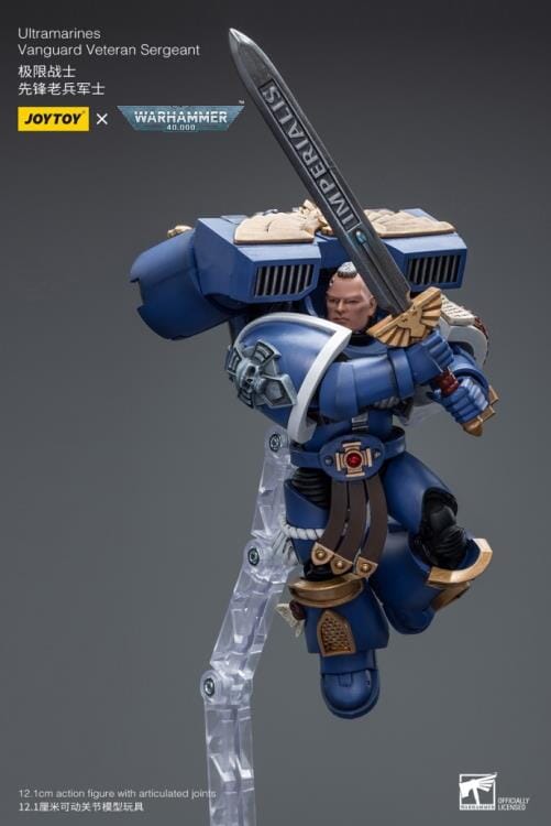 Warhammer 40k Ultramarines Vanguard Veteran Sergeant 1/18 Scale Figure - Image 6