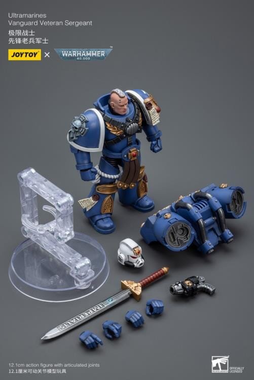 Warhammer 40k Ultramarines Vanguard Veteran Sergeant 1/18 Scale Figure - Image 8