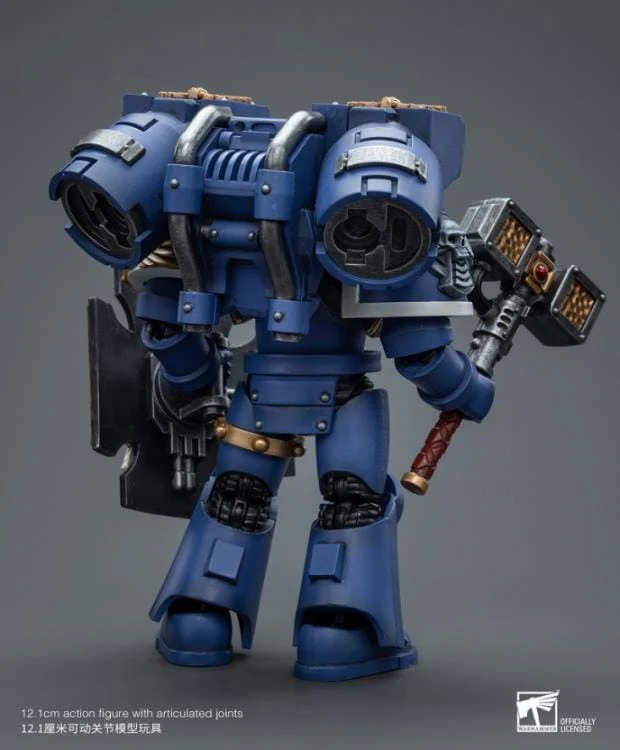 Warhammer 40k Ultramarines Vanguard Veteran with Thunder Hammer & Storm Shield 1/18 Scale Figure - Image 3