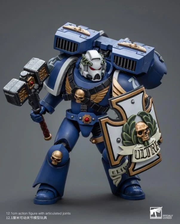 Warhammer 40k Ultramarines Vanguard Veteran with Thunder Hammer & Storm Shield 1/18 Scale Figure - Image 5