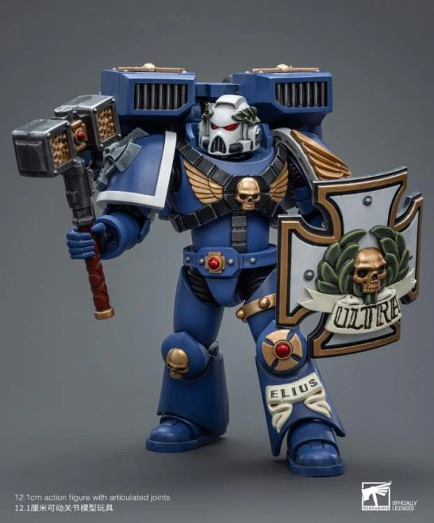 Warhammer 40k Ultramarines Vanguard Veteran with Thunder Hammer & Storm Shield 1/18 Scale Figure - Image 6