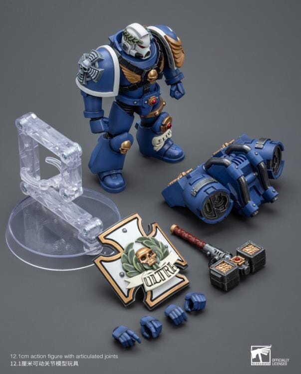 Warhammer 40k Ultramarines Vanguard Veteran with Thunder Hammer & Storm Shield 1/18 Scale Figure - Image 9