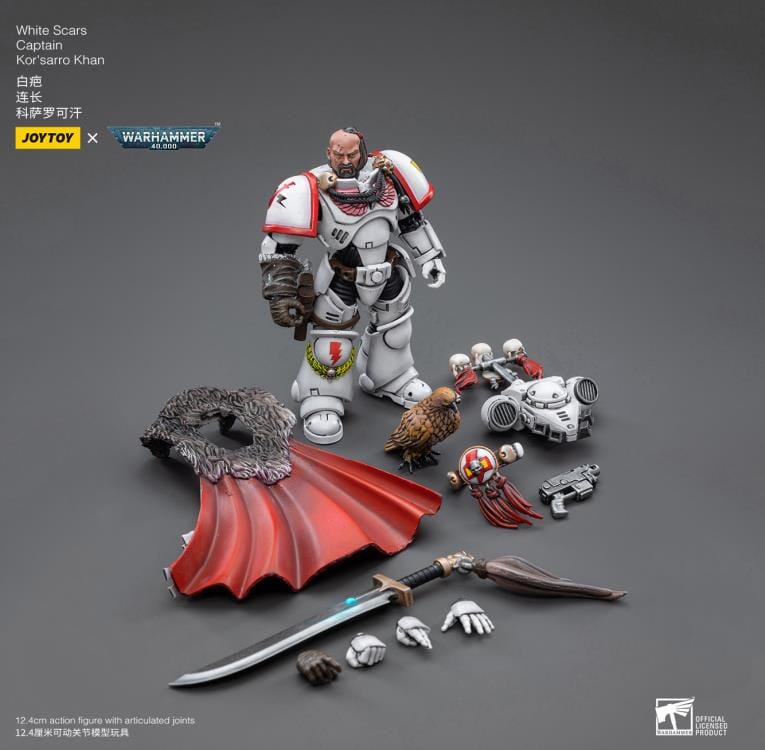 Warhammer 40K White Scars Captain Kor'sarro Khan 1/18 Scale Figure - Image 9