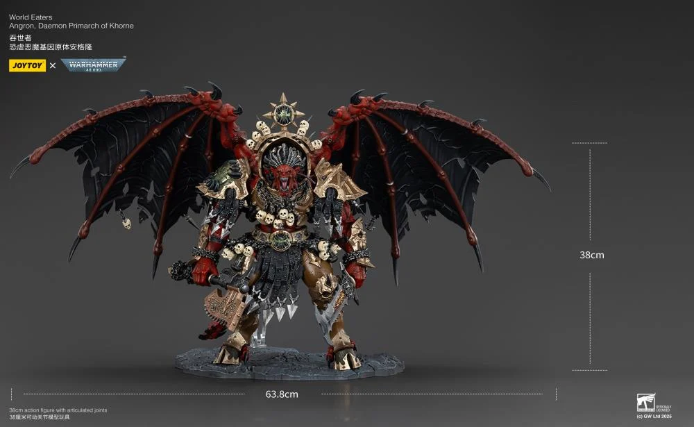 Warhammer 40K World Eaters Angron, Daemon Primarch of Khorne 1/18 Scale Action Figure - Image 16